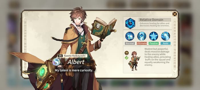 Albert is reading a green book