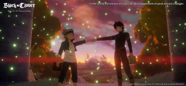 Black Clover characters greet each other