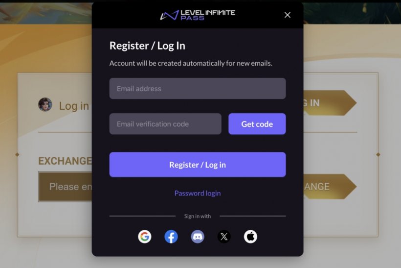 redeem codes through exchange website in honor of kings