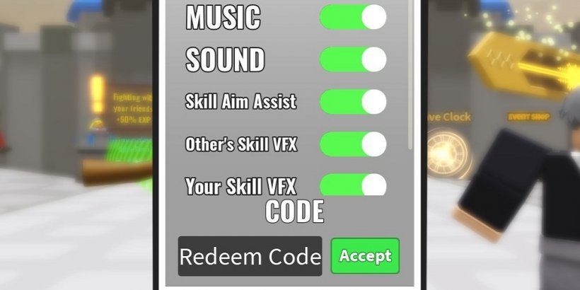 Dialog box to enter the Sword Warriors codes