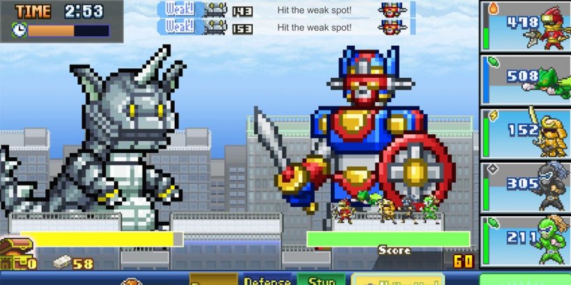 Legends of Heropolis DX tasks you with rebuilding your town and battling the evil Evilcorp, out now on iOS and Android