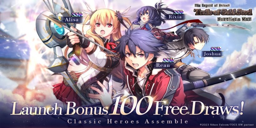 The Legend of Heroes: Trails of Cold Steel - Northern War has released on iOS and Android globally