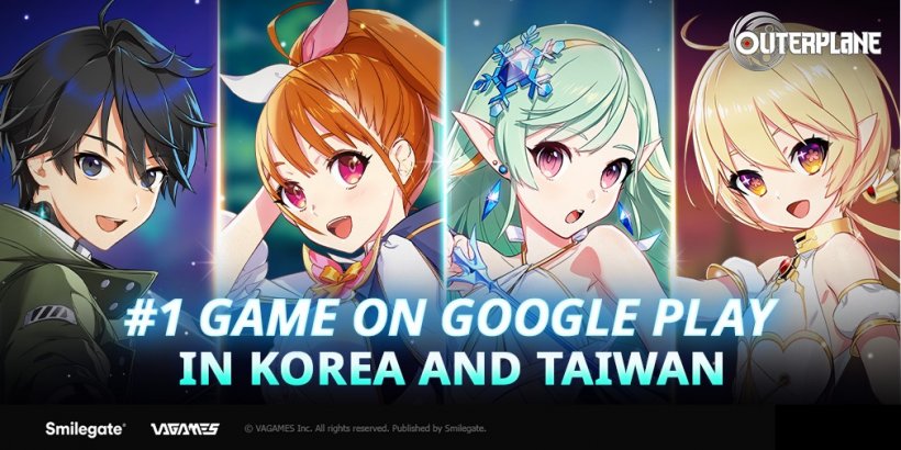 OUTERPLANE, Smilegate's turn-based anime RPG, tops the charts on the app stores across Taiwan and Korea