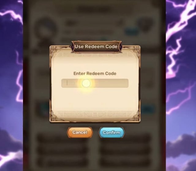 Window in-game where you can redeem codes for Panilla Saga