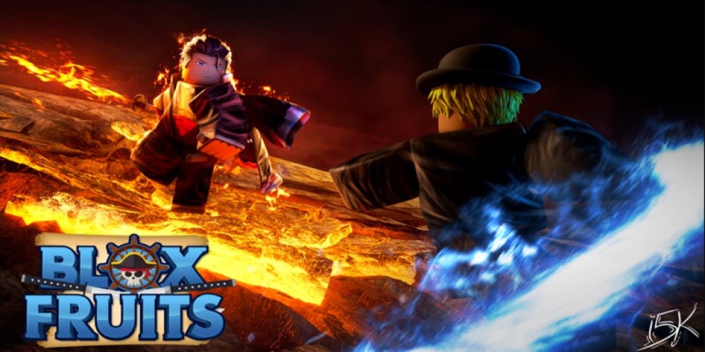 Characters standing in lava field