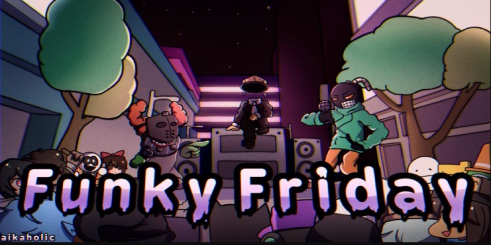 Funky Friday characters sitting