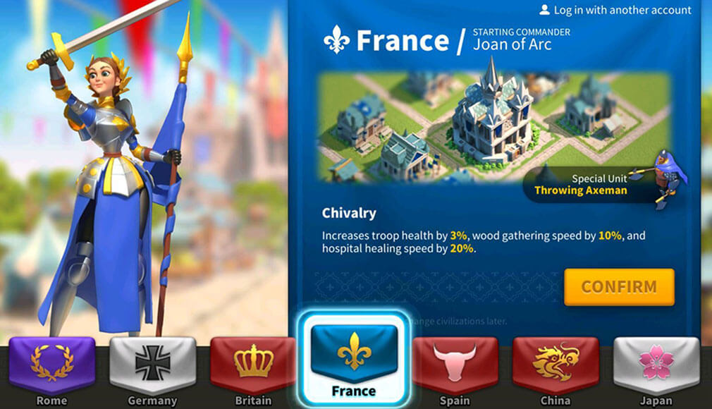 France civilization with Joan of Ark as leader
