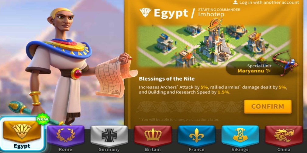 RoK civilization - Egypt with Imhotep