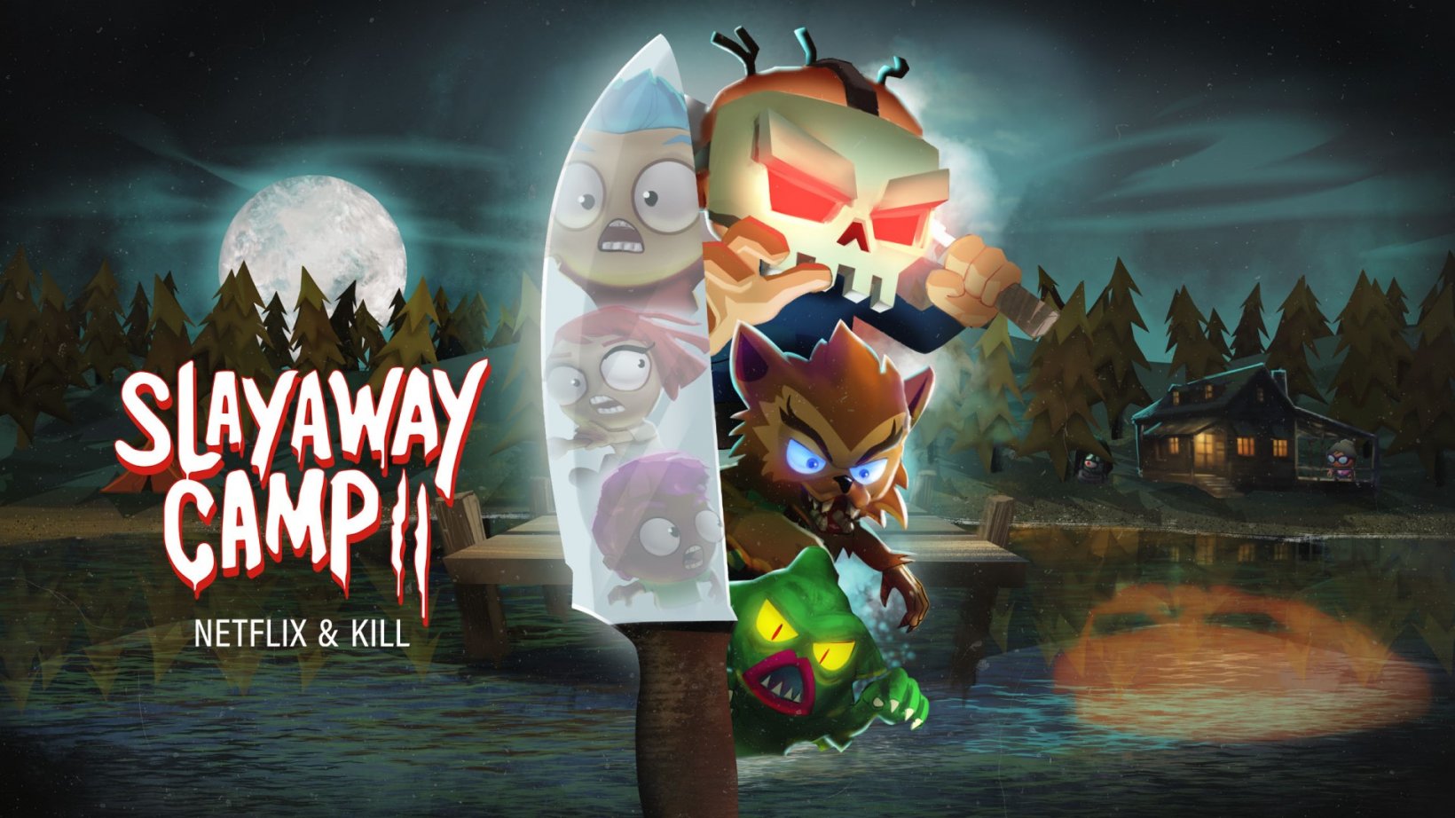 The logo and artwork for Slayaway Camp II.