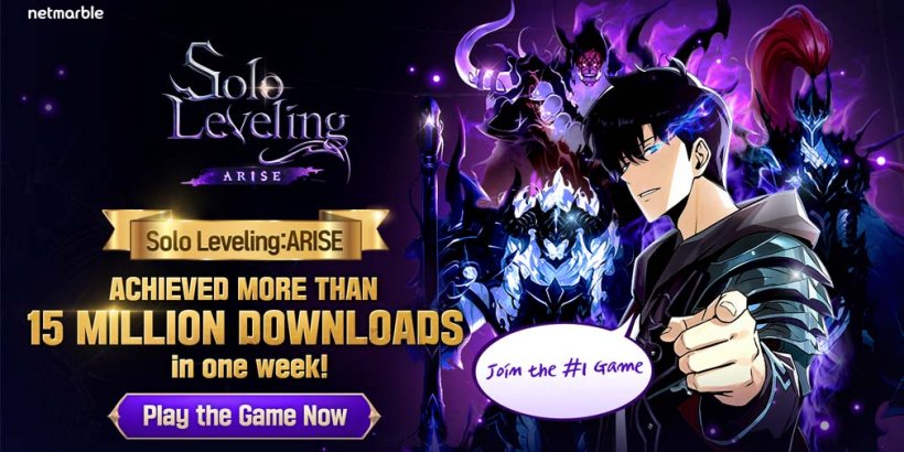 Solo Leveling: Arise hits 15 million downloads in its first week, gives away 3,000 Essence Stones as a thank-you