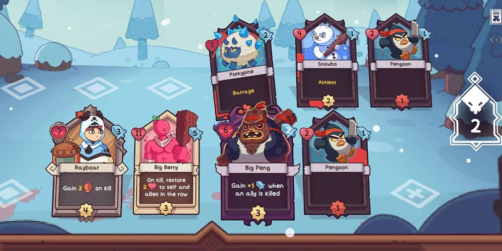 Picking one of your cards in Wildfrost