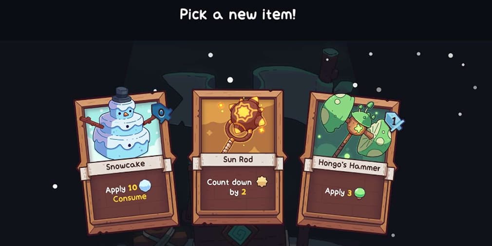 Pick one of three items