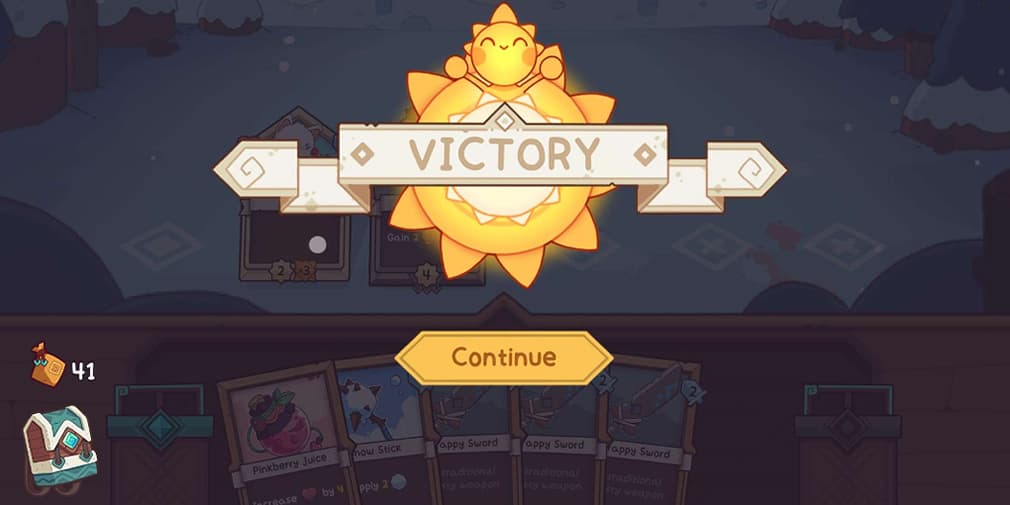 Wildfrost victory screen