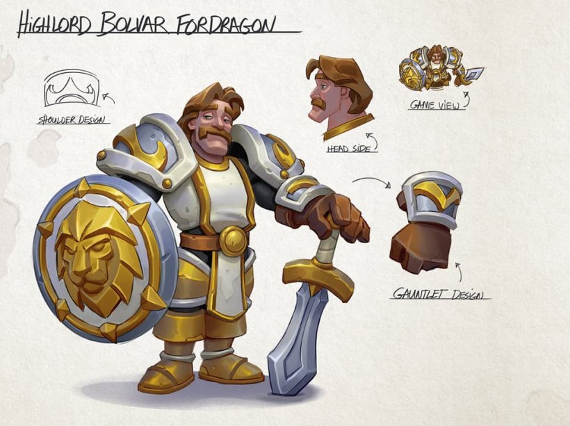 Concept art of Bolvar from Warcraft Rumble