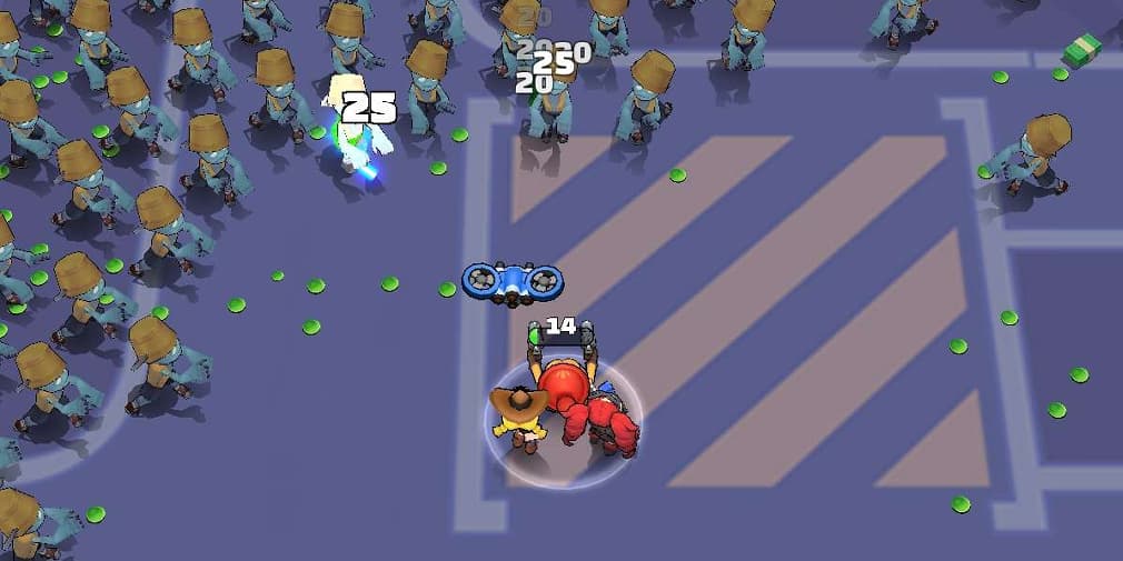 Team with only 14 health trying to survive a wave of zombies
